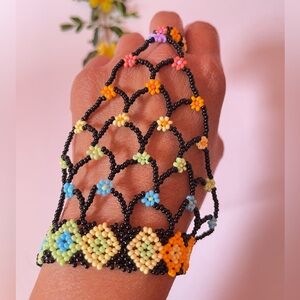 Colorful Beaded net bracelet Jewelry, size 8 on the ring 💍